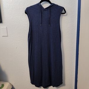 Navy Blue GAIAM Women's Juliette Hoodie Dress Size Lg